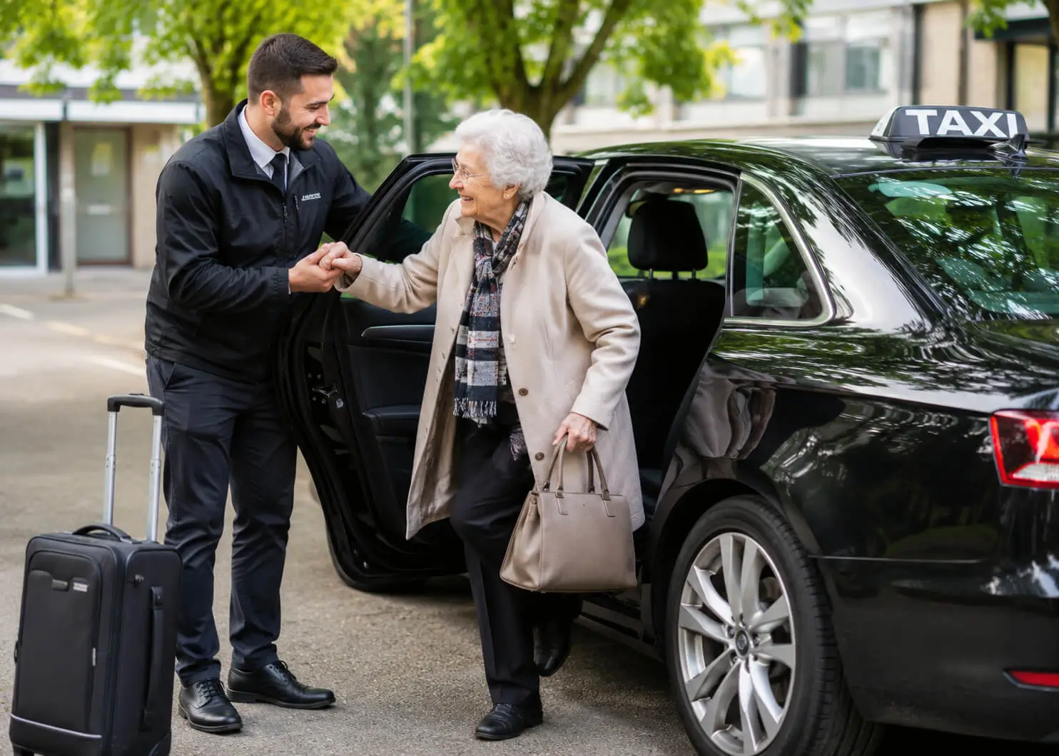 Helping hand senioren taxi